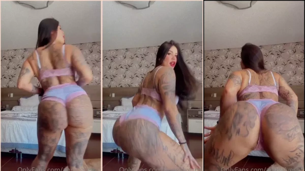 Morena safada Anny Alves se jogando na dança até o chão