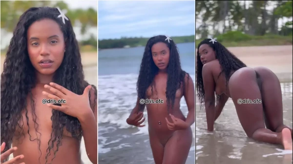 Dris Souza, a gostosa do pornô, arrasando na praia!