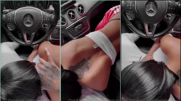 Daniela Antury deu uma mamada dentro do carro