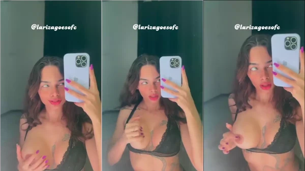 Lariza Goes mostrou seus peitos deliciosos