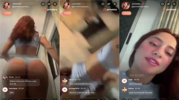 A amadora Jennefer Karoline tá causando na live do Privacy!