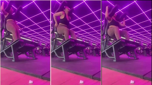 A beleza da atriz Alessandra Marques se destacando na academia