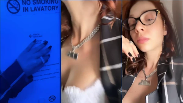 A Cibelly Ferreira fez um vídeo se mostrando dentro do avião