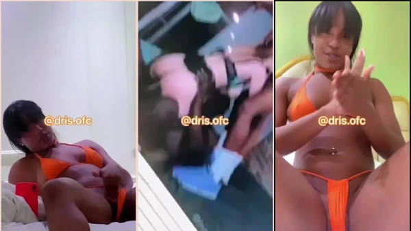 A Dris Souza faz uma brincadeira com a ppk molhadinha