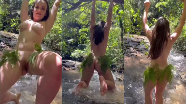 A Eva Moderninha deu uma de naturista no lago!