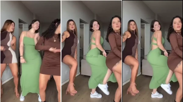 A Fada Branca e suas duas amigas arrasando na dança pro TikTok