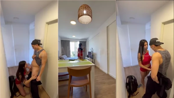 Abril Diseli deu uma aprontada com o vizinho