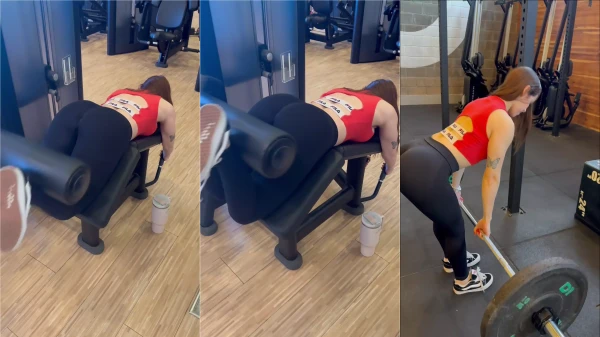 Ana Schultz malhando na academia