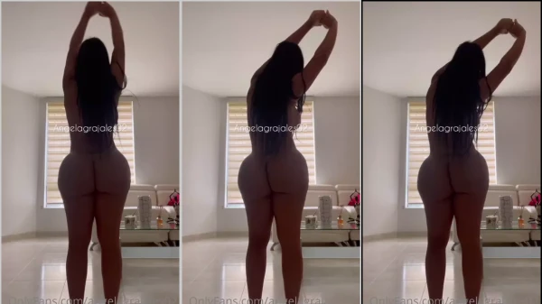 Angela Grajales, uma gata cheia de atitudes, malhando completamente sem roupas
