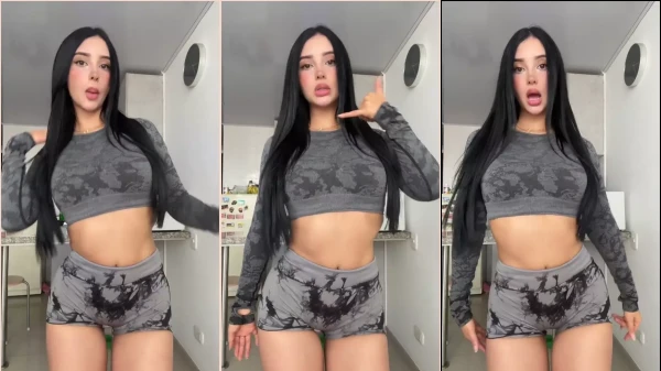 Angelarodriguezzz fazendo um video super animado e dançando