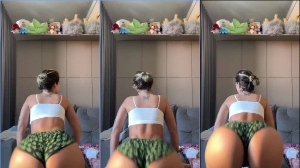 Ani Rocha rebolando de shortinho justo na dança de quatro