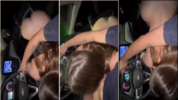 Bruna, com seu corpão irresistível, curtindo uma safadeza dentro do carro