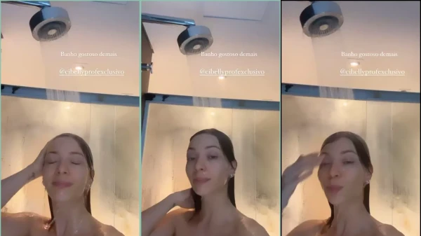 Cibelly Ferreira em um vídeo sensual, maravilhosa e pelada no chuveiro