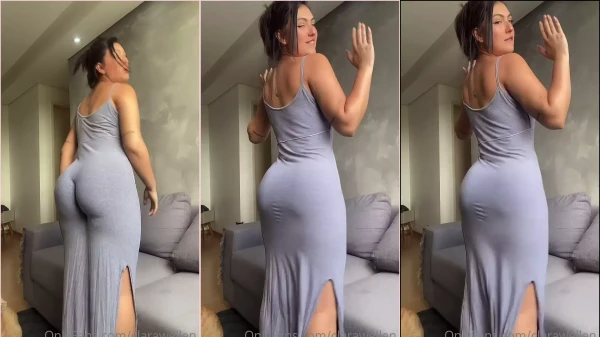 Clara Wellen com um vestidinho que realça bem o bundão dela