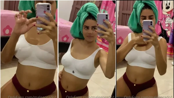 Confira a Maria Alejandra Prado toda maravilhosa e sedutora na frente do espelho!