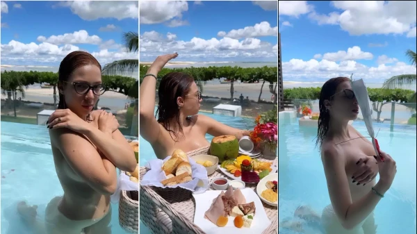 Dá uma olhada na Cibelly Ferreira sem roupa na piscina!