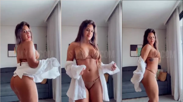 Dá uma olhada na Samyof rebolando de calcinha!