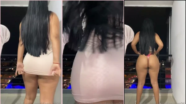 Dani Tirado, uma latina cheia de atitude, arrasando com um vestido super provocante