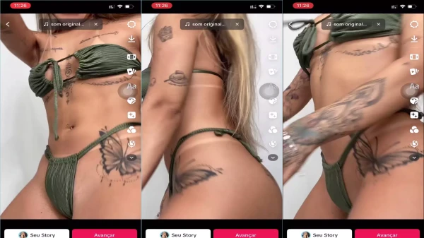 De calcinha e sutiã, a Paula Stefane dá aquela rebolada sexy