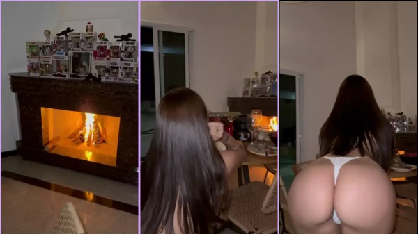 Fernanda Mota fazendo um jantar só de sutiã com o boy magia