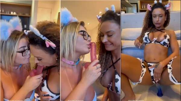 Gabi Tamiris se divertindo na masturbação caseira com uma novinha