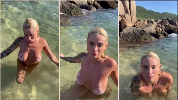 Giovanna Genesini apareceu sem roupa na praia e deu o que falar!