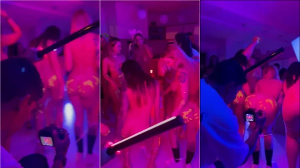 Giovanna Genesini fazendo um video quente rebolando com a galera!