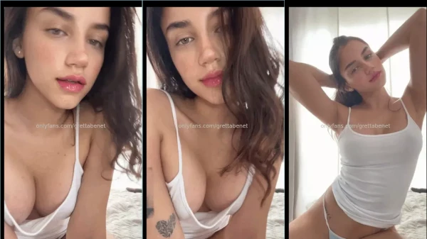 Gretta Benet toda sensual em um vídeo, se toca de um jeito bem provocante
