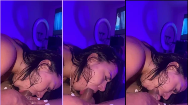 Jennifer Sánchez dando uma chupada nessa rola enorme