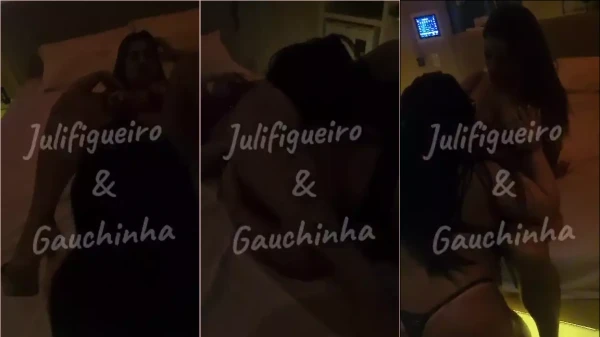 Juli Figueiro em um momento ardente com outra mulher