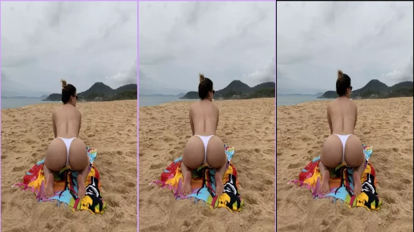 Kah Kampa, a garota ousada do privacy, se mostrando na praia