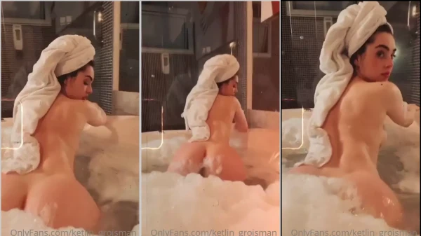 Ketlin Groisman aparece em um vídeo safado com o bundão na jacuzzi
