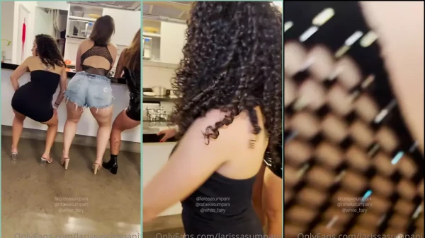 Larissa Sumpani curtindo a balada na companhia das amigas