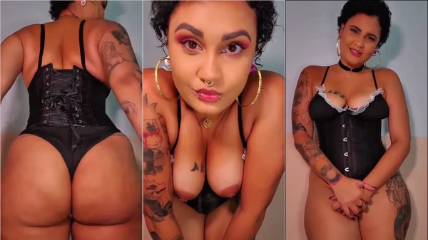 Larya Von, cheia de ousadia, mostrando suas curvas irresistíveis