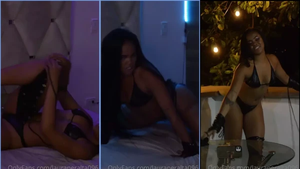 Laura Peralta peladona na cama no OnlyFans