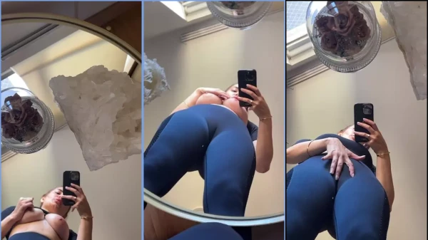 Laura Sahar tá causando, com a calça grudada que marca tudo!