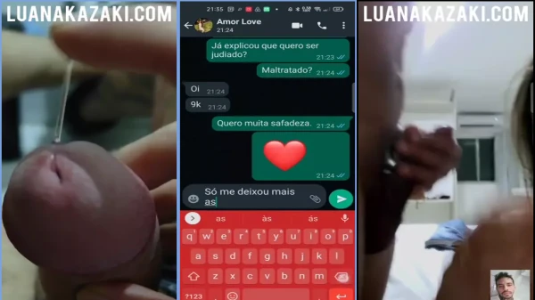 Luana Kazaki dando uma "saboreada" no aparelho bem firme