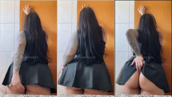 Marielle Vieira, gata ousada de curvas generosas, toda linda de vestido se remexendo