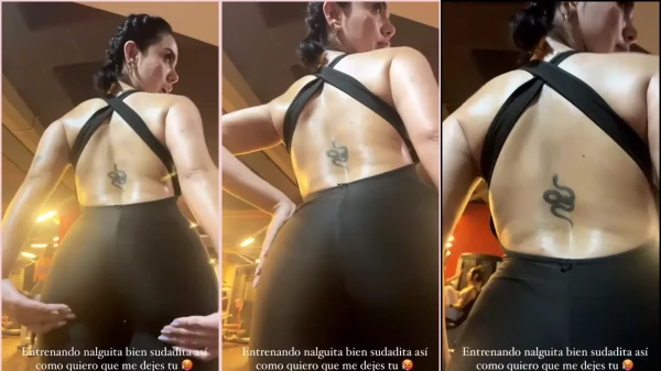 Natalia Torres na academia dando um show com seu bundão delicioso