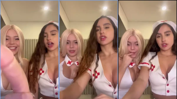 Noa Honey e a amiga fantasiadas de enfermeiras sexy