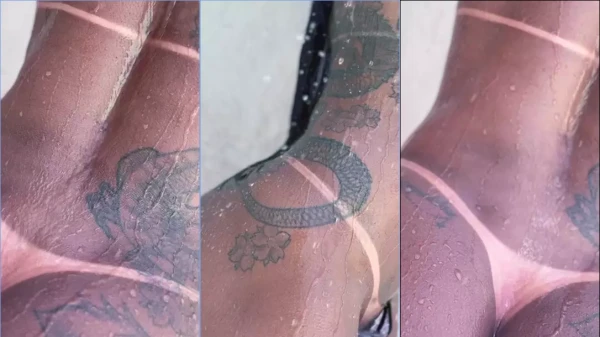 Patty Machado se banhando sem roupa