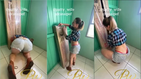 Patty se exibindo de forma ousada em um vídeo sexy dentro de casa
