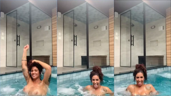Rolou um vídeo da Lana Borges se exibindo na piscina!