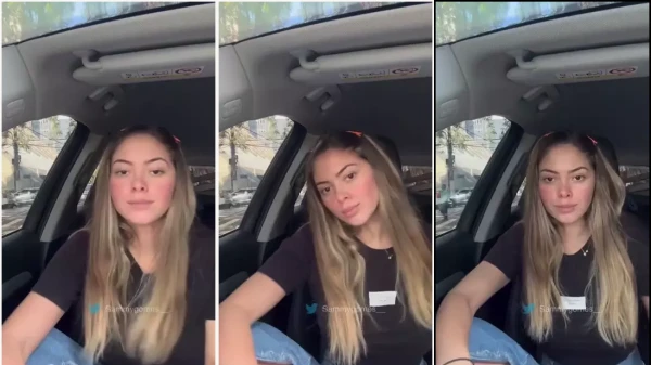 Sammy Gomes se divertindo no Privacy delícia do carro