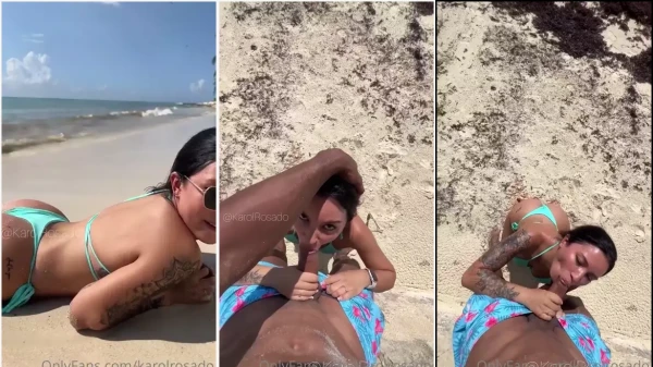 Vídeo bem malicioso da Karol Rosado se divertindo na praia!