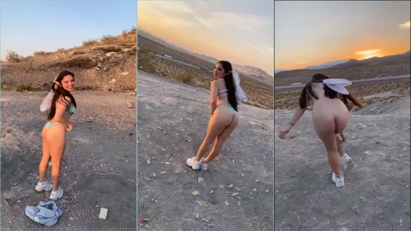 Vídeo da delícia safada Dahlia Valentino curtindo o ar livre
