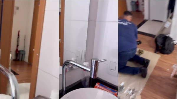 Vídeo da Francis Simas mostrando seu derrière para o montador de móveis da loja
