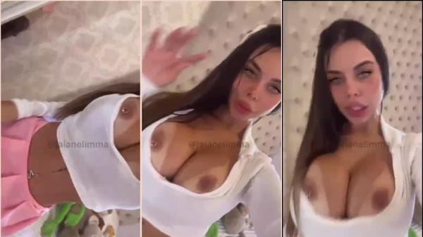 Vídeo da Jaiane Limma subindo a saia e exibindo a xoxota