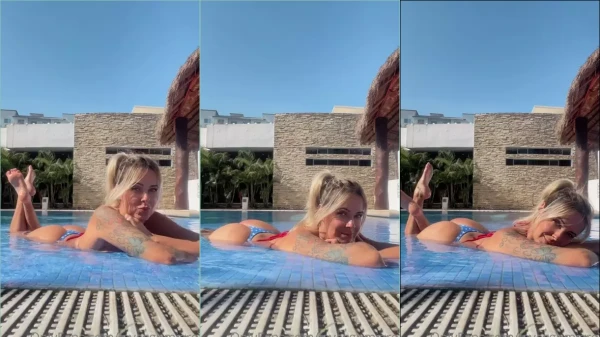 Vídeo da Joyce Gumiero toda sensual na piscina