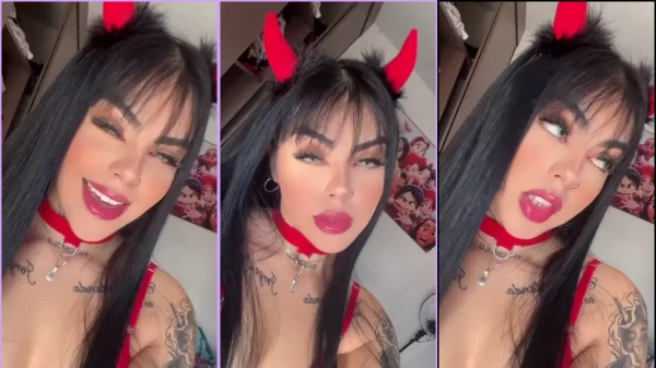 Vídeo da Mayra Alejandra com um look de diabinha super irresistível!